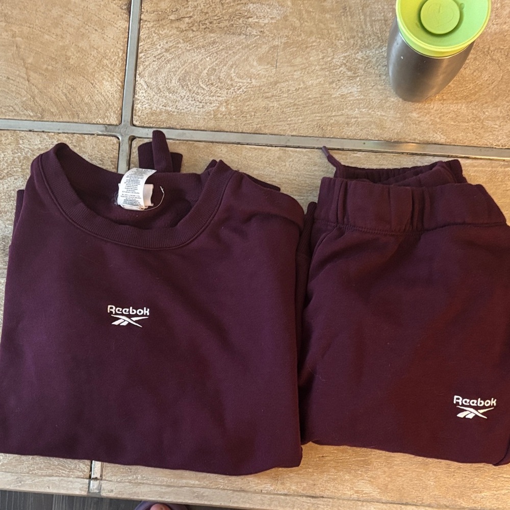 Reebok Maroon Tracksuit Set